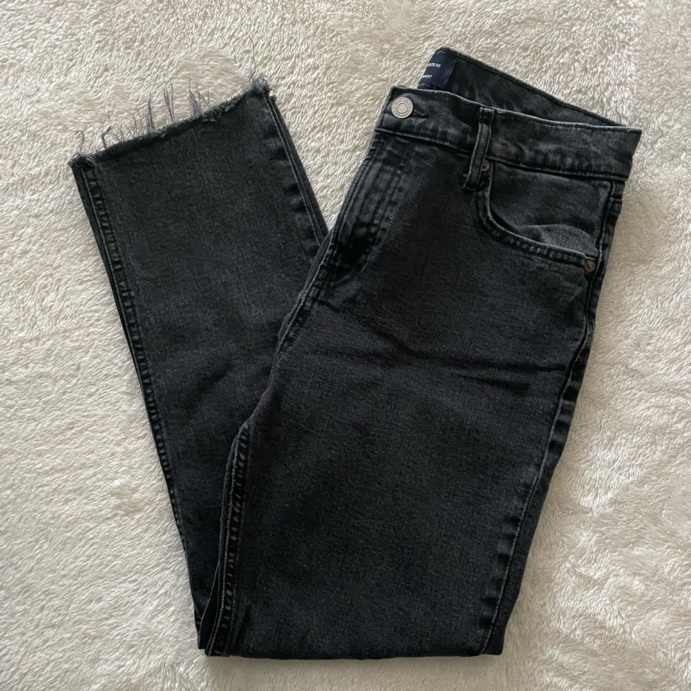 Gap denim, straight, cropped, size 29 regular, black wash